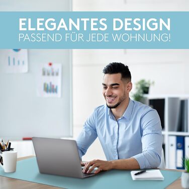 Підкладка для столу HAMZAM з PU шкіри, 90x40 см - преміум якість, з інтегрованим мишкою, для офісу та дому