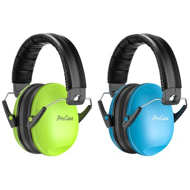 Навушники захисні дитячі ProCase Kinder NRR 2dB (2-3 роки) - від шуму для сну, подорожей, карнавалу, аутизму (блакитно-зелені)