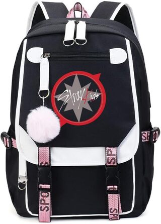 Рюкзак Stray Kids для школярів: USB-порт, навушники, Kpop, для ноутбука