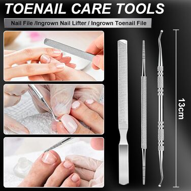 Професійний нігтеріз для нігтів на ногах - нігтеріз для пальців ніг, великий для людей похилого віку, товсті нігті з широким отвором, гострий інструмент для обрізання нігтів, набір для догляду за нігтями з довгим руків'ям та скошеним вигином леза для чоловіків та жінок, чорний