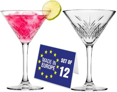 Набір келихів Мартіні 6 шт. 175 мл, келихи Cosmopolitan, келихи для коктейлів, келихи для вечірок (без свинцю, придатні для миття в посудомийній машині)