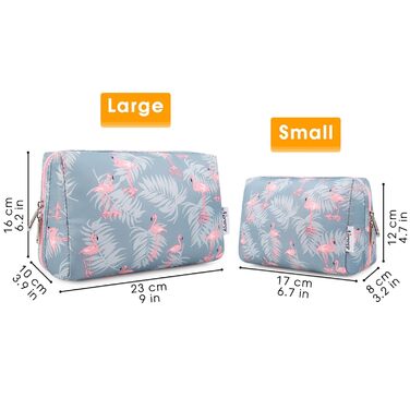 Косметичка для дівчат Narwey Flamingo, велика, бежева