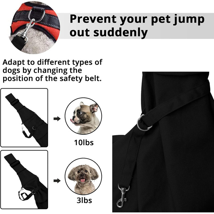 Чорна переносна сумка для собак та інших домашніх тварин, регульована, дихаюча, для прогулянок та активного відпочинку