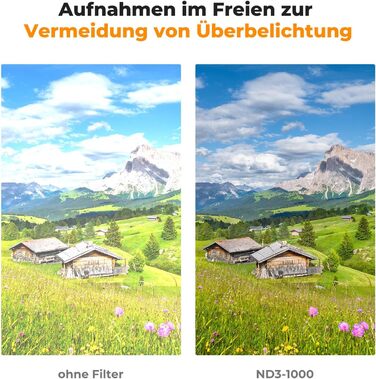 Фільтр ND K&F Concept Variabler 67mm ND3-ND1000 (змінний, 1.5-10 ступенів затемнення, Nano-Dazzle)