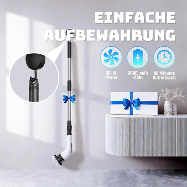 Електрична щітка для чищення Highyes Spin Scrubber, водонепроникна IPX7, біла