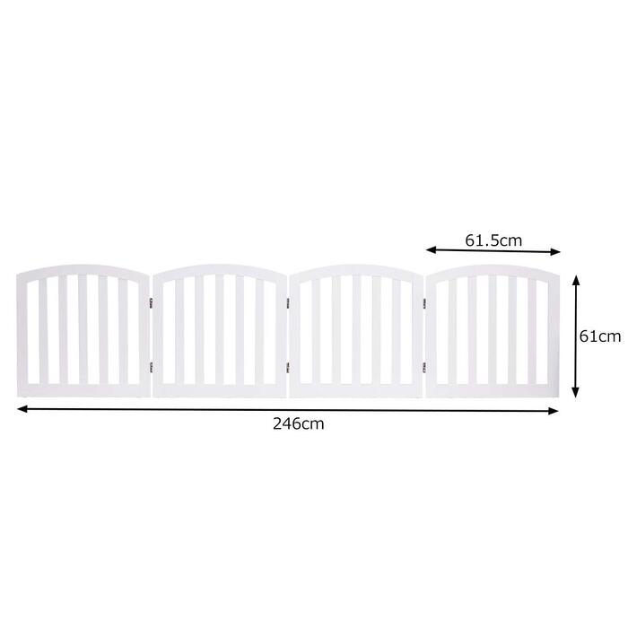 Захисне ґратка для собак та дітей Costway (4 панелі, білий) - 61 x 246 см