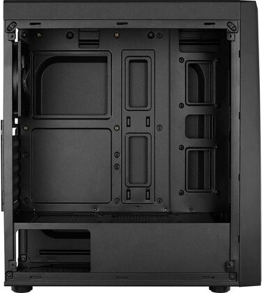 Корпус для ПК Aerocool Bolt Mid-Tower RGB, ATX, з прозорою бічною панеллю, RGB підсвітка, 120мм вентилятор, Чорний