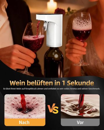 Електричний декантер для вина 5-в-1 з регульованою дозуванням, цифровий виливач, автоматичний дозатор вина, подарунок на день народження, День святого Валентина