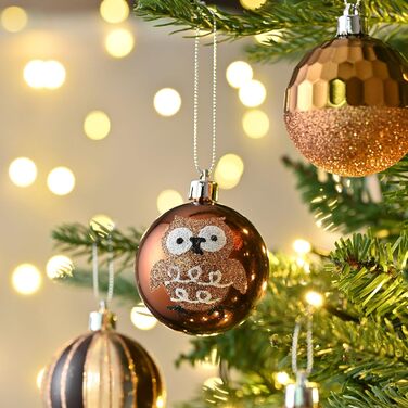 Набір ялинкових прикрас Valery Madelyn 16 шт. 6 см, червоно-зелено-золота тема, з подарунковим пакуванням