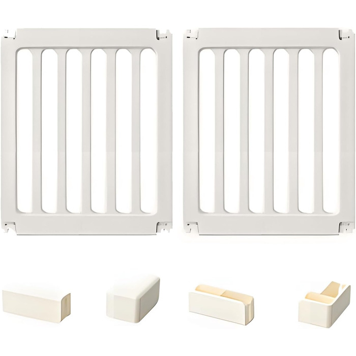 Кізочок-загон для собак з дверцятами, безпечний загон для собак, цуценят, котів, кроликів, горностаїв, просте встановлення та прибирання, пластиковий загон з анкерами та присосками для маленьких тварин (2 додаткові пластини)