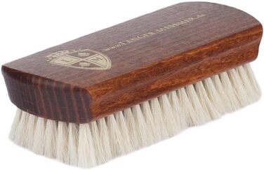 Langer & Messmer 4-Piece Shoe Brush Set made of Horsehair for the professional shoe care of smooth leather shoes - includes polishing brushes and cream brushes (5-piece set, Essential)