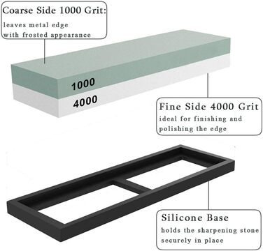 Двобічний алмазний точильний камінь Kalolary 1000/4000 для ножів, ножниць, кухонних та туристичних інструментів