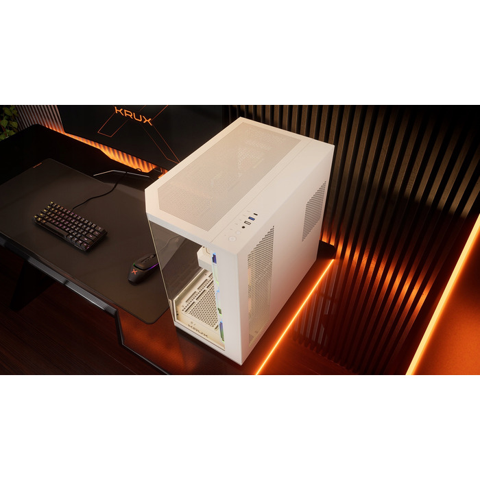 Корпус ATX KRUX Empero White, 4 вентилятори 120мм ARGB, тип 
