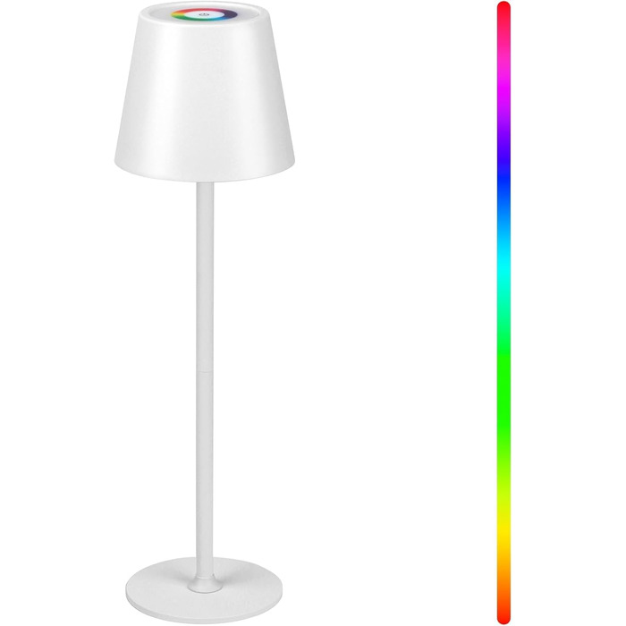 Дві бездротові LED-лампи настільні, перезаряджувані, з регулюванням яскравості та RGB-підсвічуванням, USB-C, 5500mAh, водонепроникні, для дому та на вулицю