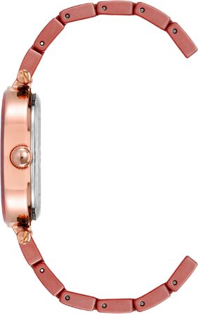 Жіночий годинник Anne Klein з діамантовим циферблатом та керамічним браслетом (Червоний/Розове золото)