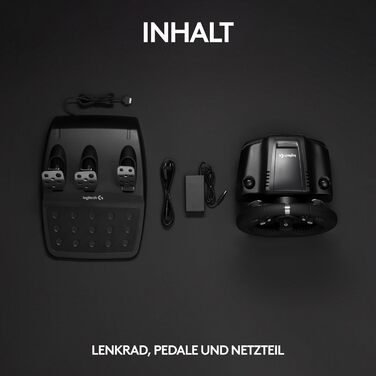 Рульове колесо Logitech G920 Driving Force з Force Feedback, 900°, педалі з нержавіючої сталі, для Xbox Series X|S, Xbox One, PC, Mac, UK, Чорний