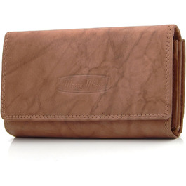 ekavale Women's XXL Leather Wallet with RFID Protection - Leather Wallet with Multiple Compartments for Women (Tan)