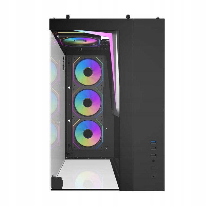 Корпус для комп'ютера darkFlash TH285 Cube Case ATX aRGB, 4 вентилятори, загартоване скло