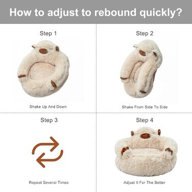 Fluffy Camel-Shaped Dog Bed, Donut Dog Bed for Small Dogs, Orthopedic Dog Bed Size L (69 x 69 x 36 cm), Washable Dog Bed, Indoor Dog House, Camel