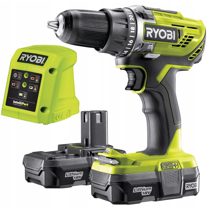 Акумуляторний ударний дриль-шурупокрут Ryobi 18 V 2 Ah 50 Nm