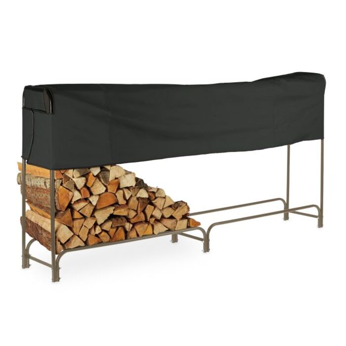 Relaxdays Log Rack with Cover