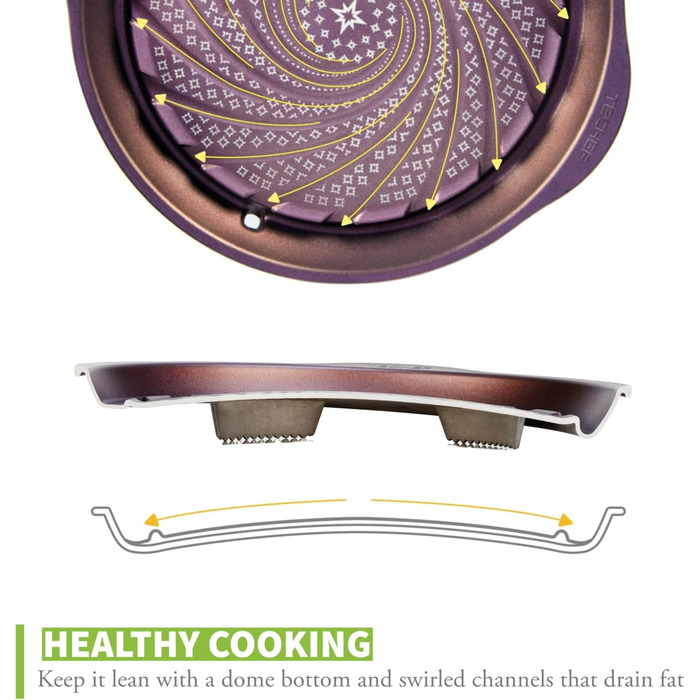 TeChef Grillpfanne корейське барбекю антипригарна, з тефлоновим покриттям без PFOA