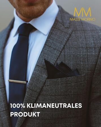 Набір краваток Massi Morino для чоловіків з нагрудним хустиною, краватковою голкою та запонками - подарунковий набір для весілля, темно-синій, універсальний розмір