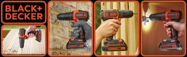 Дриль-шурупокрут Black+Decker 18V, 50 Нм [BLD682D2XK-QW] з 2-ма акумуляторами по 2,0 Аг