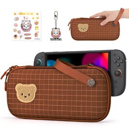 Чохол для Nintendo Switch 2 innoAura Switch 2 Tasche, Galaxy Lila (Коричневий клінок) - PU, водостійкий, з амортизацією, кишеня для AirTag