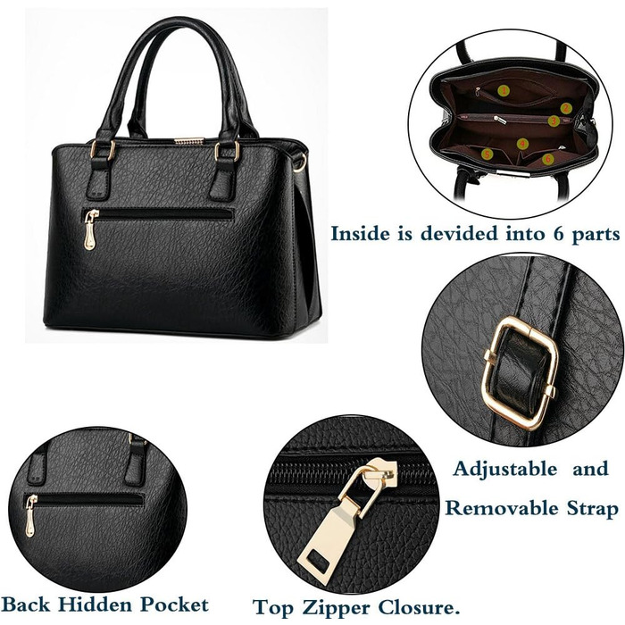 Сумка жіноча шкіряна (екошкіра) Shopper Damen темно-синя велика містка з ручками та ланцюжком