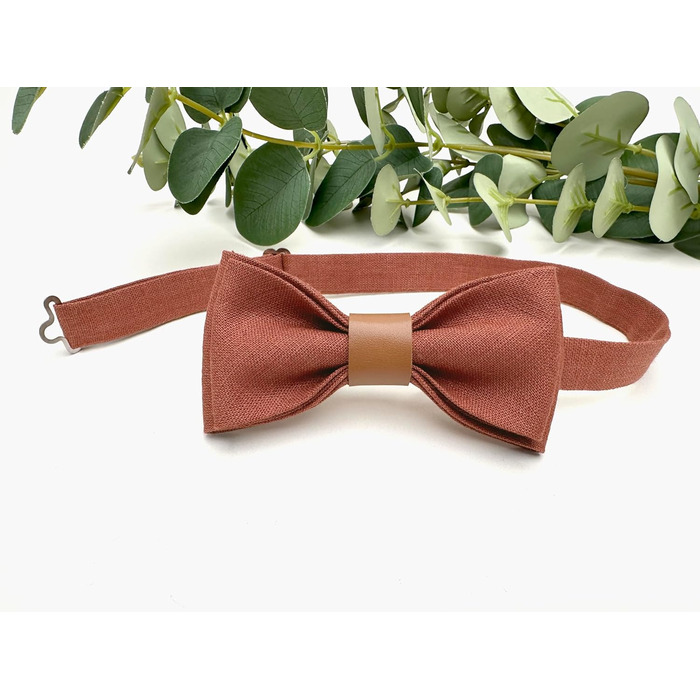 Метелик шкіряний чоловічий Leinen Accessories помаранчевий (тільки метелик)