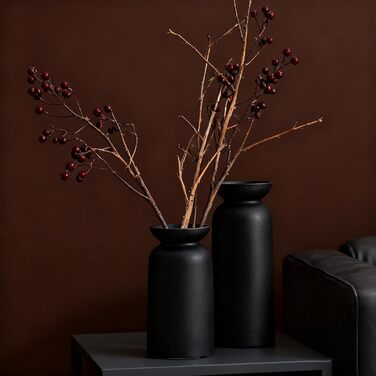 Керамічні вази 3 шт., Сучасний мінімалізм, Декор для дому, Вази для пампасной трави, Вітальня (12 Чорний)