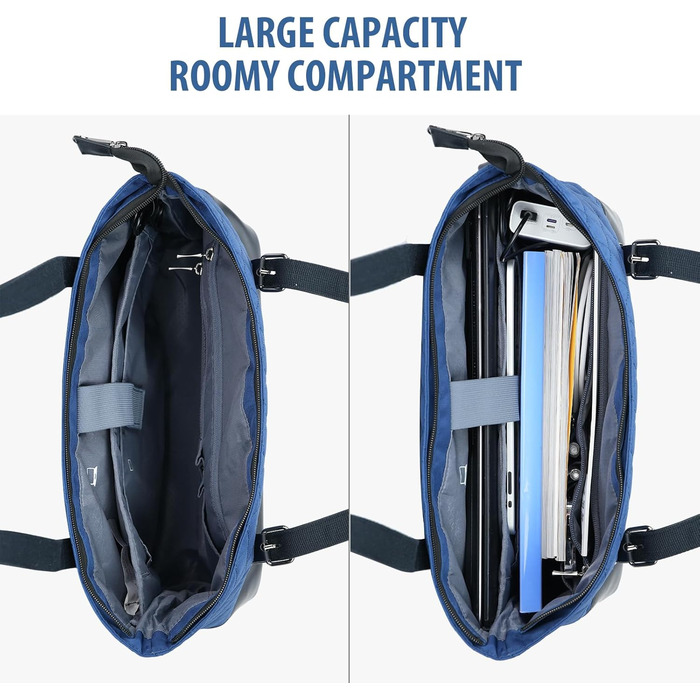 Сумка для ноутбука KROSER жіноча чорна елегантна 15.6