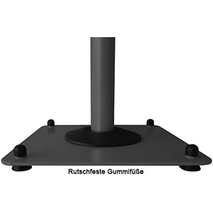 Підставка для колонок Drall BS16B (2 шт.) - металеві стійки для акустики, регульована висота, з кабелепроводом, чорний колір