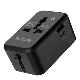 Зарядний пристрій USB-C 40W, 4 порти, PD+QC, для iPhone/Samsung/планшетів, чорний