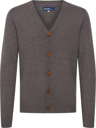 Кардиган чоловічий Bend BHennard Herren з в'язаного полотна з V-подібним вирізом, на ґудзиках, з бавовняної суміші, Regular fit, колір Pewter Mix (70817)
