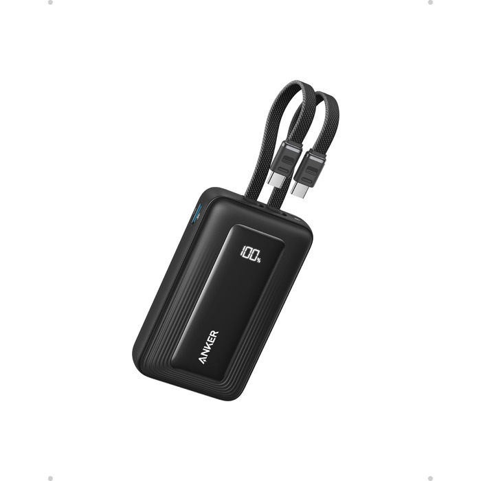 Anker Zolo Powerbank 20000mAh 45W: Зовнішній акумулятор з USB-C кабелем для iPhone, Samsung, MacBook (Чорний)