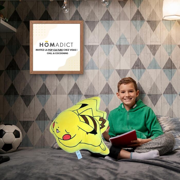 Подушка Pokémon Пікачу сплячий, м'яка плюшева, 50x45 см, ліцензія