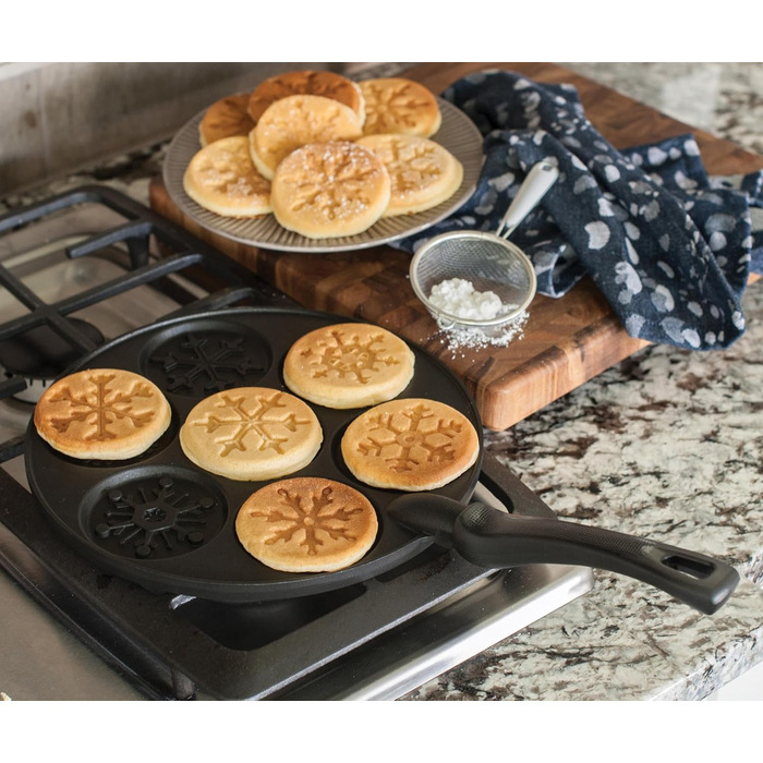 Пан для випікання млинців Nordic Ware Snowflake, 26.7 см, чорний, алюміній