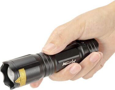 Ліхтарик Alonefire X004 тактичний LED 4 кольори, акумуляторний, водонепроникний, зум, для полювання, туризму, поліції, виживання
