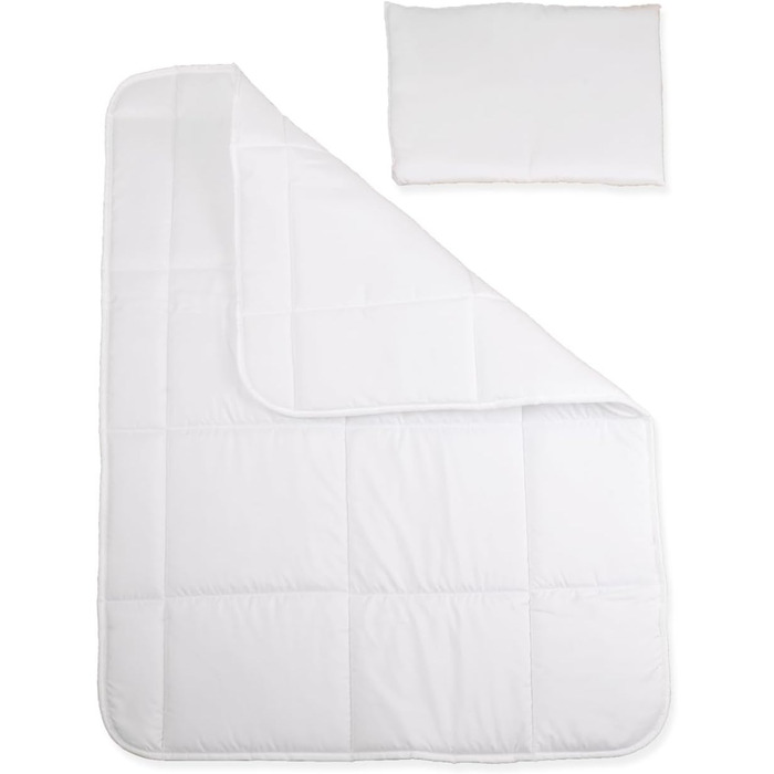 Комплект постільної білизни для немовлят FlyIdeas: 100% бавовна, сертифікована якість, ковдра та подушка, 100x135 см, Made in EU