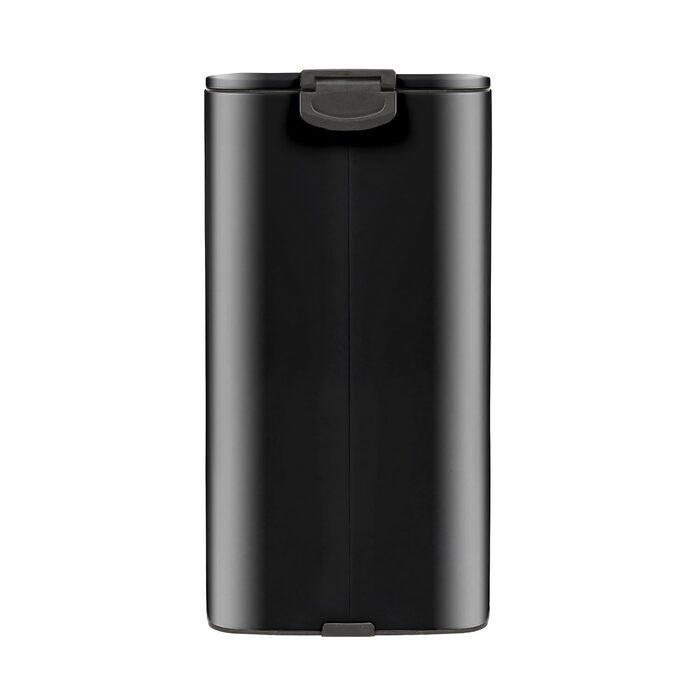 Сміттєвий відро Harbour Housewares на 30л зі сталі з педаллю, квадратне, для кухні (чорне)