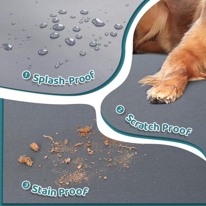 Захист для багажника автомобіля для собак KYG: універсальний, водовідштовхувальний, стійкий до зносу, з бічними захистами. Розмір: 185x105x38 см (сірий)