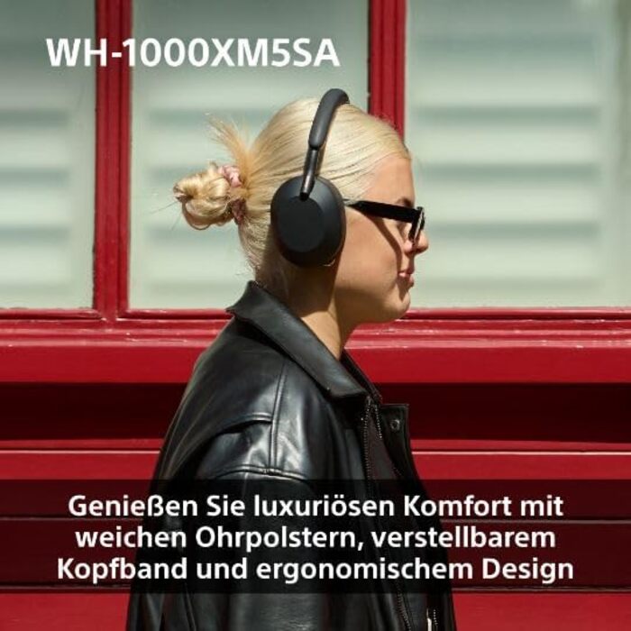 Навушники Sony WH-1000XM5 чорні: бездротові, з шумозаглушенням, Bluetooth, Hi-Res Audio, до 30 год роботи, для iOS та Android + жорсткий кейс