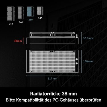Система водяного охолодження ARCTIC Liquid Freezer III 280 A-RGB для ПК, Intel & AMD, білий колір