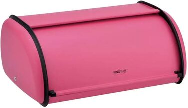 KING HOFF Металева бляшанка для хліба, контейнер для їжі, Brotdose (Чорний) (Червоний, маленький)