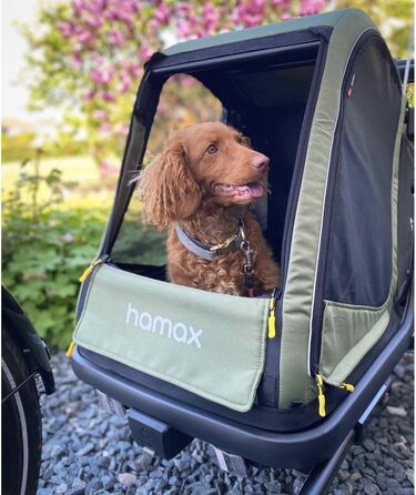 Hamax Puto Hundeanhänger (M, grün) - велосипедний причіп для собак, великий, зелений
