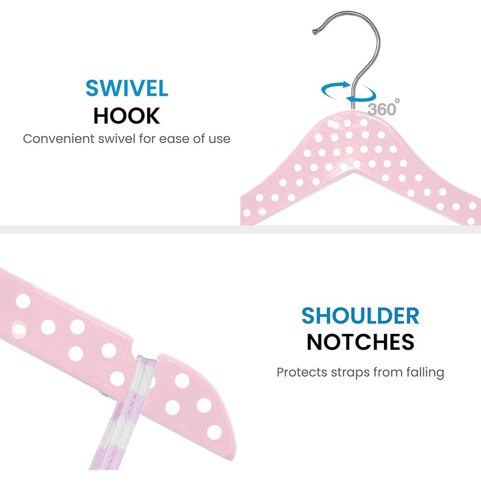 Дерев'яні вішалки для дитячого одягу ZOBER (10 шт.)