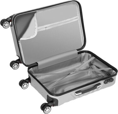 Набір валіз Zelsius 3 шт. сірий колір | ABS валізи з кодовим замком, подвійними колесами та внутрішнім роздільником | Ручна валіза, набір валіз з твердим корпусом 3 шт., ролер, велика валіза, дорожній набір