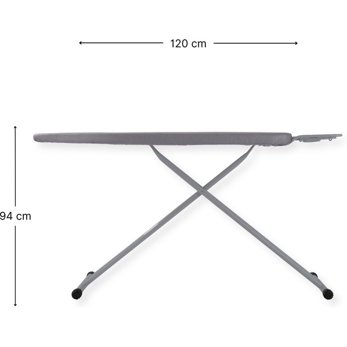 Прасувальна дошка SensaHome – складана, 120x38 см, з підставкою для праски, квітковий принт (світло-сірий)